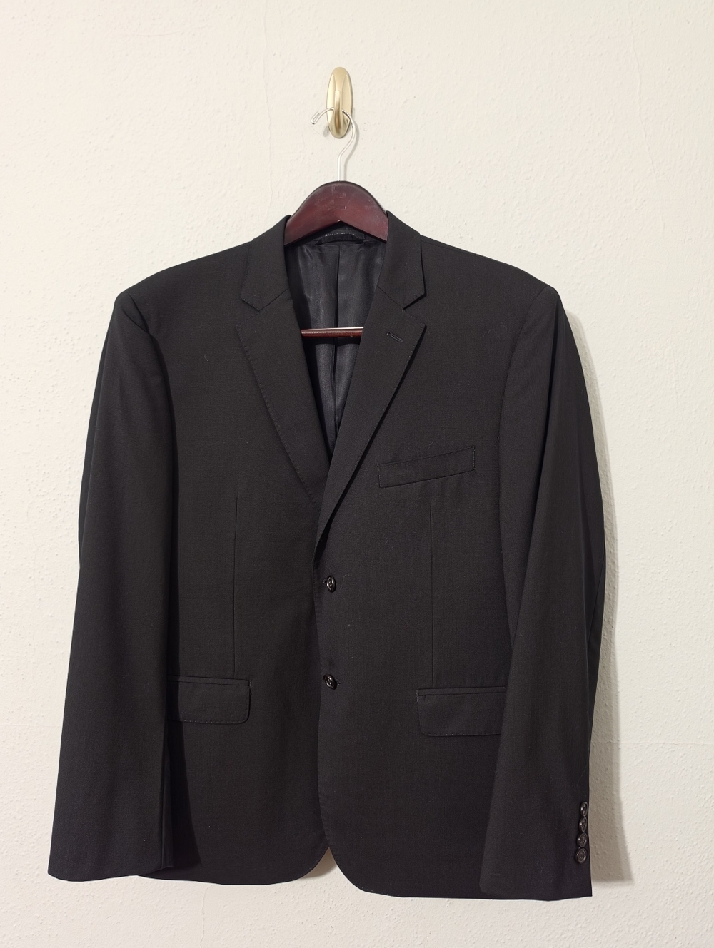 Lauren Ralph Lauren Classic Black 100% Wool Blend Blazer Single Breasted 44S